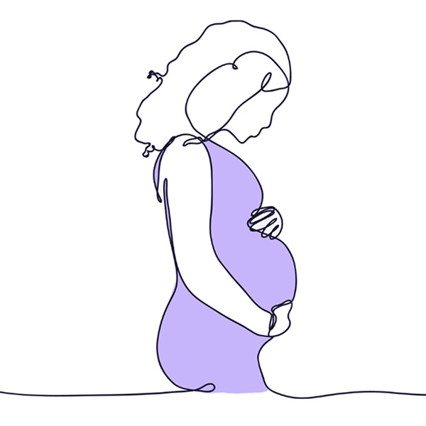 Pregnant person illustration